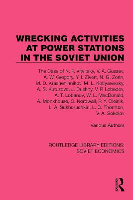 Wrecking Activities at Power Stations in the Soviet Union: The Case of N.P. Vitvitsky, etc - Various authors - cover