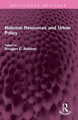 National Resources and Urban Policy - cover