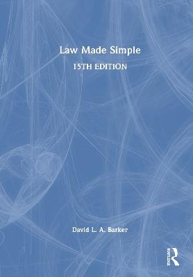 Law Made Simple - David L. A. Barker - cover