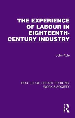 The Experience of Labour in Eighteenth-Century Industry - John Rule - cover