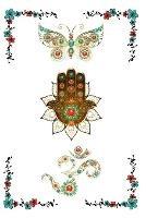 Om Hamsa Butterfly Design Lined Notebook