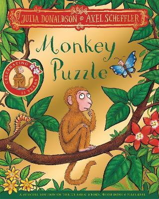 Monkey Puzzle 25th Anniversary Edition: with a shiny gold foil cover and fun activities to make and do! - Julia Donaldson - cover