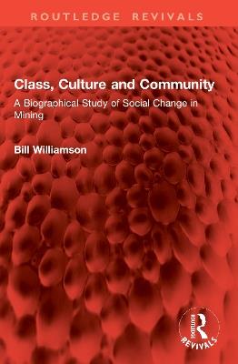 Class, Culture and Community: A Biographical Study of Social Change in Mining - Bill Williamson - cover