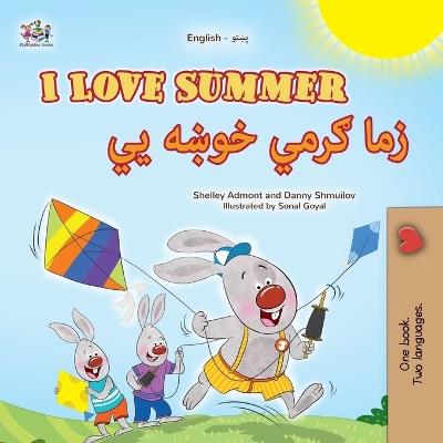 I Love Summer (English Pashto Bilingual Children's Book) - Shelley Admont,Danny Shmuilov,Kidkiddos Books - cover