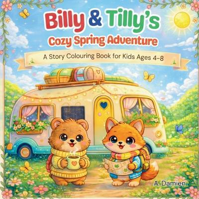 Billy and Tilli's Cozy Spring Adventure - A Story Colouring Book for Kids Ages 4-8 - A Damien - cover