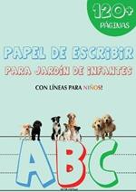 Papel de Escribir: Para ninos (Con lineas Edicion tamano Gigante).