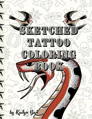 Sketched Tattoo Coloring Book - cover