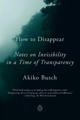 How to Disappear: Notes on Invisibility in a Time of Transparency - Akiko Busch - cover