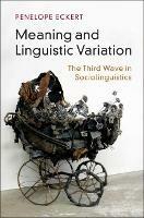 Meaning and Linguistic Variation: The Third Wave in Sociolinguistics - Penelope Eckert - cover