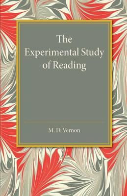 The Experimental Study of Reading - M. D. Vernon - cover