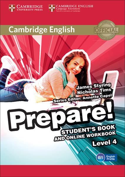 Cambridge English Prepare! Level 4 Student's Book and Online Workbook - James Styring,Nicholas Tims,Niki Joseph - cover