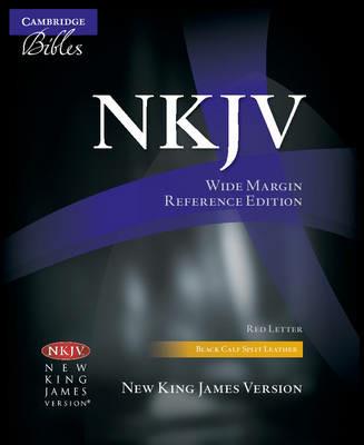 NKJV Aquila Wide Margin Reference Bible, Black Calf Split Leather, Red-letter Text, NK744:XRM - cover