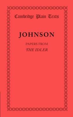 Papers from the Idler - Samuel Johnson - cover