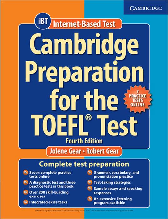 Cambridge Preparation for the TOEFL Test Book with Online Practice Tests and Audio CDs (8) Pack - Jolene Gear,Robert Gear - cover