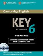 Cambridge English Key 6 Self-study Pack (Student's Book with Answers and Audio CD)