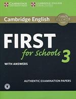 Cambridge English First for Schools 3 Student's Book with Answers with Audio