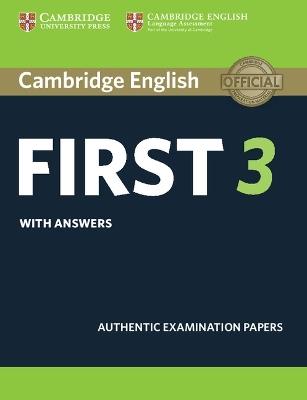 Cambridge English First 3 Student's Book with Answers - cover
