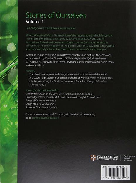 Stories of Ourselves: Volume 1: Cambridge Assessment International Education Anthology of Stories in English - 2