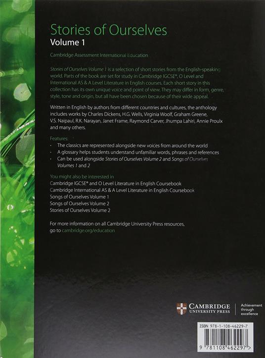Stories of Ourselves: Volume 1: Cambridge Assessment International Education Anthology of Stories in English - 2