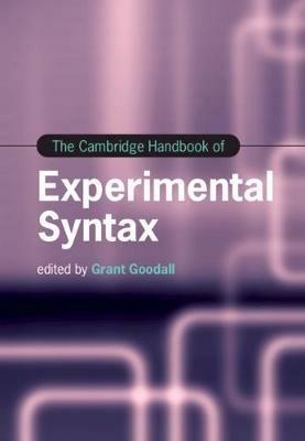 The Cambridge Handbook of Experimental Syntax - cover