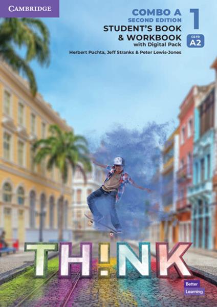 Think Level 1 Student's Book and Workbook with Digital Pack Combo A British English - Herbert Puchta,Jeff Stranks,Peter Lewis-Jones - cover