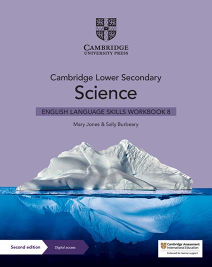Cambridge Lower Secondary Science English Language Skills Workbook 8 with Digital Access (1 Year) - Mary Jones,Sally Burbeary - cover