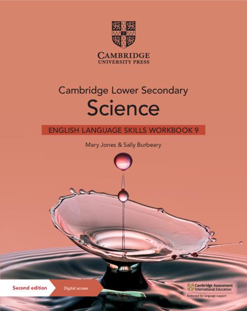 Cambridge Lower Secondary Science English Language Skills Workbook 9 with Digital Access (1 Year) - Mary Jones,Sally Burbeary - cover