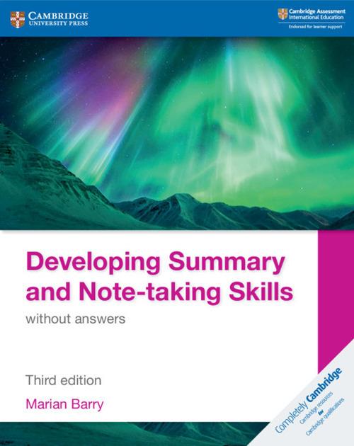 Developing Summary and Note-taking Skills without answers - Marian Barry - cover