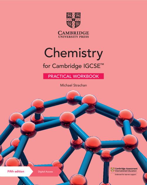 Cambridge IGCSE (TM) Chemistry Practical Workbook with Digital Access (2 Years) - Michael Strachan - cover