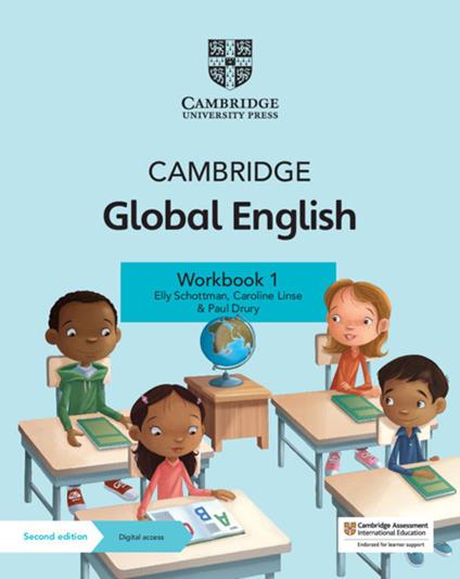 Cambridge Global English Workbook 1 with Digital Access (1 Year): for Cambridge Primary and Lower Secondary English as a Second Language - Elly Schottman,Caroline Linse,Paul Drury - cover