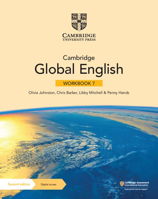 Cambridge Global English Workbook 7 with Digital Access (1 Year): for Cambridge Primary and Lower Secondary English as a Second Language - Olivia Johnston,Chris Barker,Libby Mitchell - cover