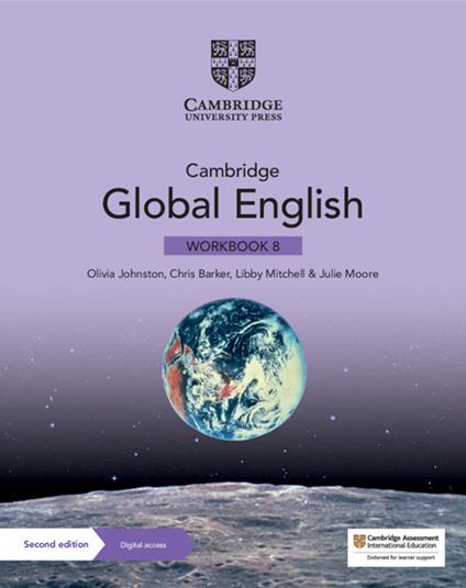 Cambridge Global English Workbook 8 with Digital Access (1 Year): for Cambridge Primary and Lower Secondary English as a Second Language - Olivia Johnston,Chris Barker,Libby Mitchell - cover