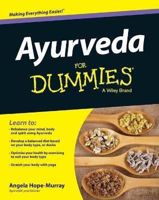 Ayurveda For Dummies - Angela Hope-Murray - cover