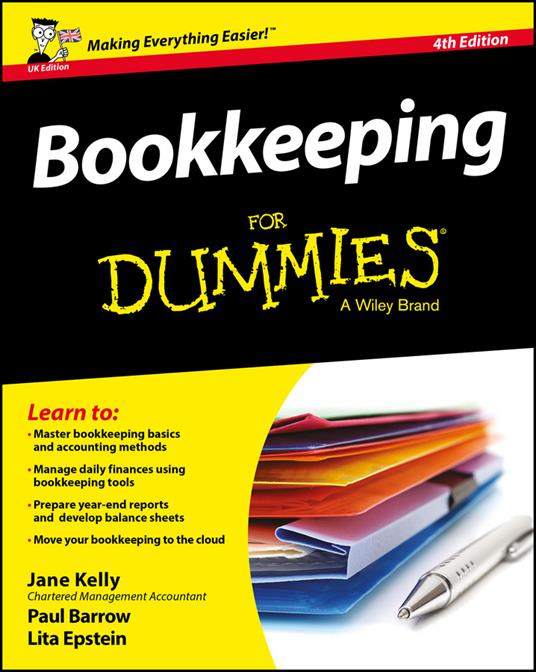Bookkeeping For Dummies - Jane E. Kelly,Paul Barrow,Lita Epstein - cover