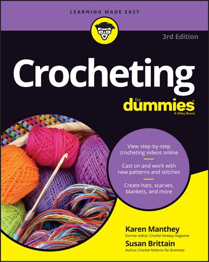 Crocheting For Dummies with Online Videos - Karen Manthey,Susan Brittain - cover