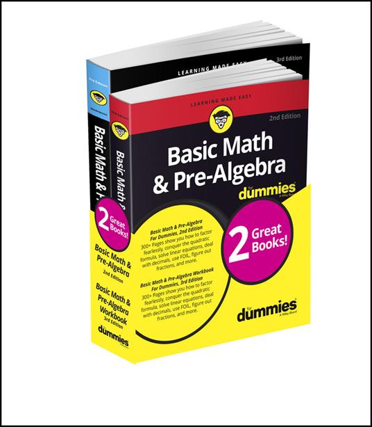 Basic Math & Pre-Algebra For Dummies Book + Workbook Bundle - Mark Zegarelli - cover