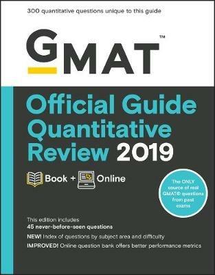 GMAT Official Guide Quantitative Review 2019: Book + Online - GMAC (Graduate Management Admission Council) - cover