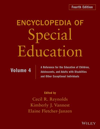 Encyclopedia of Special Education, Volume 4