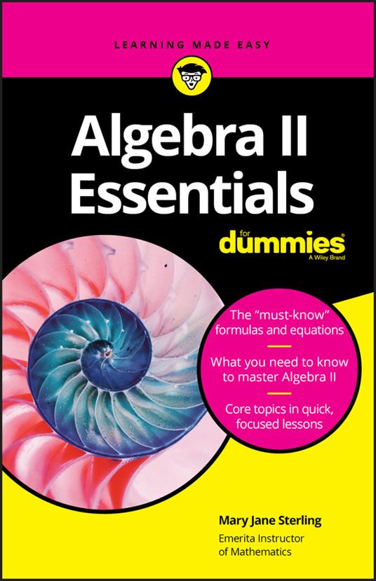 Algebra II Essentials For Dummies - Mary Jane Sterling - cover