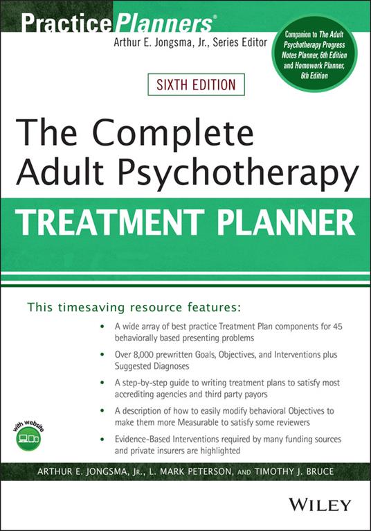 The Complete Adult Psychotherapy Treatment Planner - Arthur E. Jongsma,L. Mark Peterson,Timothy J. Bruce - cover