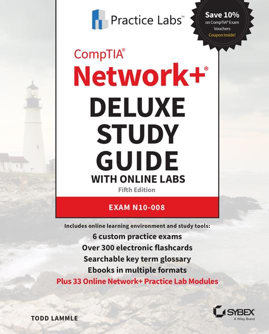 CompTIA Network+ Deluxe Study Guide with Online Labs: Exam N10-008 - Todd Lammle - cover