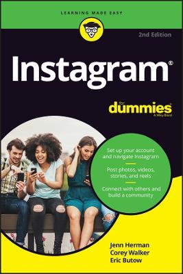 Instagram For Dummies - Jenn Herman,Corey Walker,Eric Butow - cover