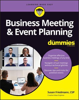 Business Meeting & Event Planning For Dummies - Susan Friedmann - cover