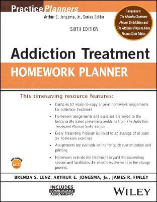 Addiction Treatment Homework Planner - Brenda S. Lenz,Arthur E. Jongsma,James R. Finley - cover