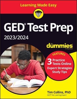 GED Test Prep 2023/2024 For Dummies with Online Practice - Tim Collins - cover