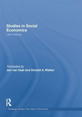 Studies in Social Economics - Léon Walras - cover