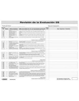 5S Evaluation Review Form (Spanish) - Enna - cover