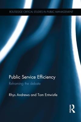 Public Service Efficiency: Reframing the Debate - Rhys Andrews,Tom Entwistle - cover