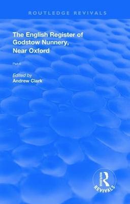 English Register of Godstow Nunnery, Near Oxford: Part II - cover