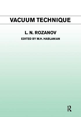 Vacuum Technique - L.N. Rozanov - cover